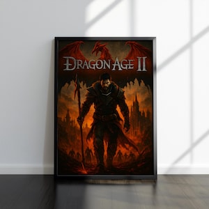 Dragon Age II Poster | Hawke Artwork | High Quality Prints | Gaming Poster Artworks | Video Game Poster | Wall Decor | Gamer Gifts