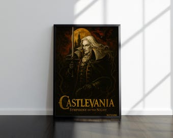 Poster Toile Castlevania Symphony Of The Night - 30x45cm Déco Gamer