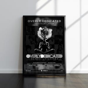 Kendrick Lamar Poster | Overly Dedicated Print | Album Poster | 4 Colors | Album Poster Prints | Wall Decor Poster | Album Covers |