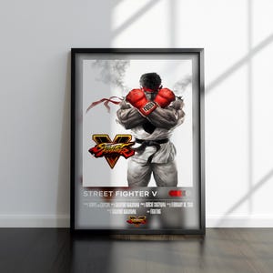 Street Fighter V Poster | Street Fighter 5 Print | Gaming Poster | Video Game Poster | Video Game Print | Wall Decor Poster | Gaming Decor