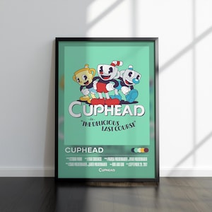 Cuphead Poster | Cuphead Print | Gaming Poster | Video Game Poster | Video Game Print | Wall Decor Poster | Gaming Decor | Gaming Gift