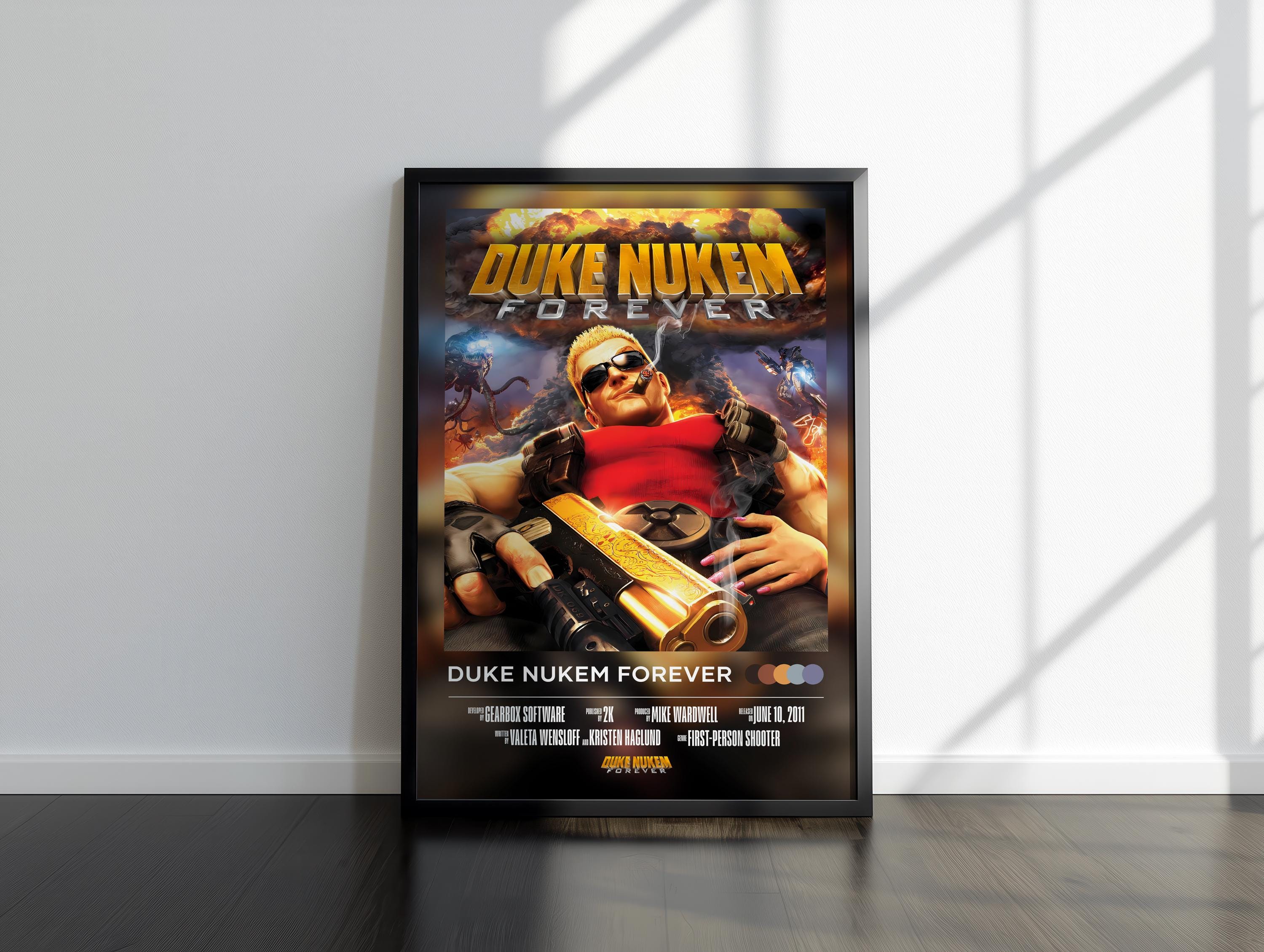 Duke Nukem Forever Poster | Duke Nukem Forever Print | Gaming Poster | Video Game Poster | Video Game Print, Wall Decor Poster, Gaming Decor