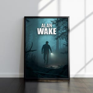 Alan Wake-kunstwerk | Alan Wake-print | Gamingkunstwerken | Videogameposter | Videogameafdruk | Muurdecoratieposter | Gamedecor