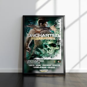 Uncharted: Drake&#39;s Fortune Poster | Uncharted Print | Gaming Poster | Video Game Poster | Video Game Print | Wall Decor Poster |