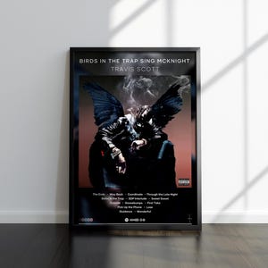 Travis Scott Poster | Birds in the Trap Sing McKnight Print | Album Poster | 4 Colors | Album Poster Print | Wall Decor Poster | Album Cover