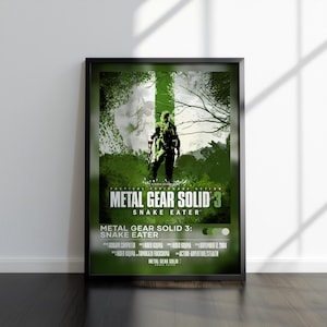 Metal Gear Solid 3 Snake Eater Poster | Metal Gear Solid Print | Gaming Poster | Video Game Poster | Video Game Print | Wall Decor Poster