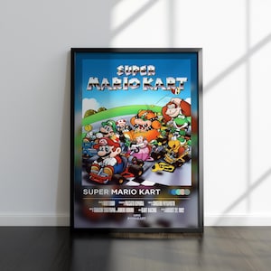 Super Mario Kart-poster | Super Mario Kart-afdruk | Gamingposter | Videogameposter | Videogameafdruk | Muurdecoratieposter | Gamedecor
