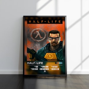 Half Life Poster | Half Life Print | Gaming Poster | Video Game Poster | Video Game Print | Wall Decor Poster | Gaming Decor | Gaming Gift