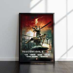 Resident Evil 5 Poster | Resident Evil 5 Print | Gaming Poster | Video Game Poster | Video Game Print | Wall Decor Poster | Gaming Decor
