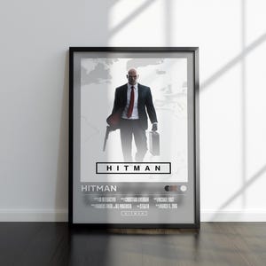 Hitman 2016 Poster | Hitman 2016 Print | Gaming Poster | Video Game Poster | Video Game Print | Wall Decor Poster, Gaming Decor, Gaming Gift