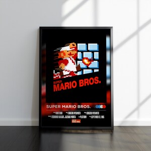 Super Mario Bros Poster | Super Mario Bros Druck | Gaming Poster | Videospiel Poster | Videospiel Druck | Wall Decor Poster | Gaming Dekor