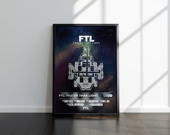 FTL Faster Than Light Poster Print | Gaming Poster | Video Game Poster | Video Game Print | Wall Decor Poster | Gaming Decor | Gaming Gift