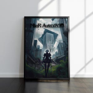 2B Artwork | Nier Automata Print | Gaming Artwork | Video Game Poster | Video Game Print | Wall Decor Poster | Gaming Decor