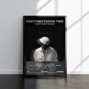 Partynextdoor Poster | Partynextdoor Zwei Drucke | Album-Poster | 4 Farben | Album Poster Drucke | Wall Decor Poster | Album-Cover |