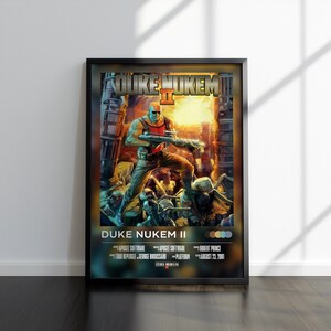 Duke Nukem 2 Poster | Duke Nukem 2 Print | Gaming Poster | Video Game Poster | Video Game Print | Wall Decor Poster | Gaming Decor