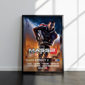 Mass Effect 2 Poster | Mass Effect 2 Print | Gaming Poster | Video Game Poster | Video Game Print | Wall Decor Poster | Gaming Decor
