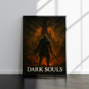 Dark Souls Poster | Dark Souls Artwork | High Quality Prints | Gaming Poster Artwork | Video Game Poster | Wall Decor Poster | Gamer Gifts