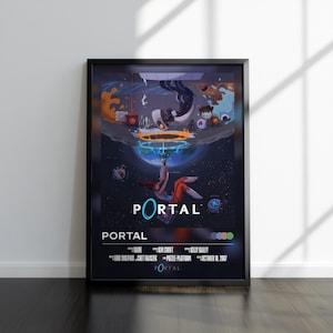 Portal Poster | Portal Print | Gaming Poster | Video Game Poster | Video Game Print | Wall Decor Poster | Gaming Decor | Gaming Gift