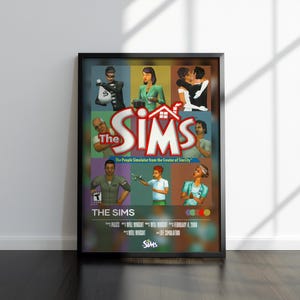Die Sims Poster | Die Sims Druck | Gaming Poster | Videospiel Poster | Videospiel Druck | Wall Decor Poster |