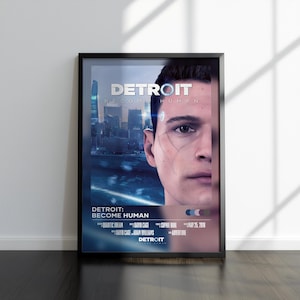 Detroit Become Human Poster | Detroit Become Human Print | Gaming Poster | Video Game Poster | Video Game Print | Wall Decor Poster
