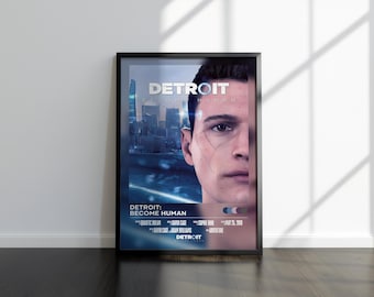 Detroit Become Human Poster | Detroit Become Human Print | Gaming Poster | Video Game Poster | Video Game Print | Wall Decor Poster