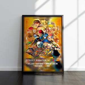 Street Fighter IV Poster | Street Fighter 4 Print | Gaming Poster | Video Game Poster | Video Game Print | Wall Decor Poster | Gaming Decor