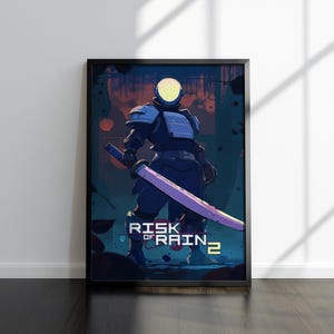 Mercenary Artwork | Risk of Rain 2 Print | Gaming Artwork | Video Game Poster | Video Game Print | Wall Decor Poster | Gaming Decor