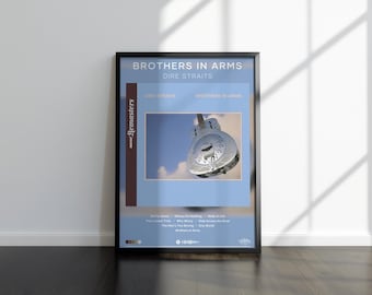 Dire Straits Poster | Brothers in Arms Print | Album Poster | 4 Colors | Album Poster Prints | Wall Decor Poster | Album Covers | Room Decor