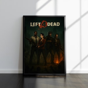 Linke 4 Dead Poster | Linke 4 Tote Kunstwerk | Hochwertige Drucke | Gaming Poster Kunstwerke | Videospiel Poster | Wanddekoration | Gamer Geschenke