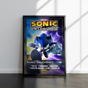 Sonic Unleashed Poster | Sonic Print | Gaming Poster | Video Game Poster | Video Game Print | Wall Decor Poster | Gaming Decor | Gaming Gift