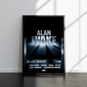 Alan Wake-poster | Alan Wake-print | Gamingposter | Videogameposter | Videogameafdruk | Muurdecoratieposter | Gamingdecoratie | Gamingcadeau