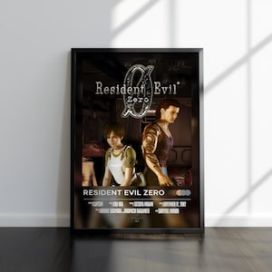 Resident Evil Zero Poster | Resident Evil Zero Print | Gaming Poster | Video Game Poster | Video Game Print, Wall Decor Poster, Gaming Decor