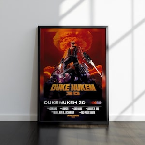 Duke Nukem 3D Poster | Duke Nukem 3D Print | Gaming Poster | Video Game Poster | Video Game Print | Wall Decor Poster | Gaming Decor