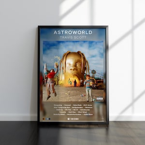 Travis Scott Poster | ASTROWORLD Print | Album Poster | 4 Colors | Album Poster Prints | Wall Decor Poster | Album Covers | Room Decor