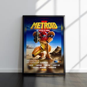 Metroid 2 Return of Samus Poster Print | Gaming Poster | Video Game Poster | Video Game Print | Wall Decor Poster | Gaming Decor