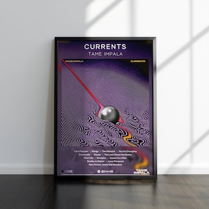 Tame Impala Poster | Currents Print | Album Poster | 4 Colors | Album Poster Prints | Wall Decor Poster | Album Covers | Room Decor