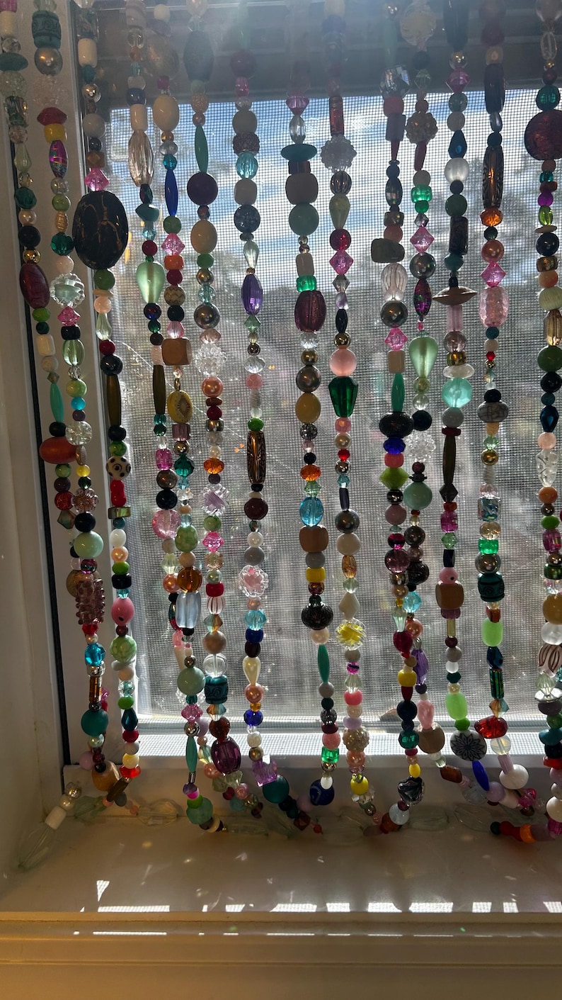 Handmade Rainbow Beaded Curtains (8 strands) afbeelding 5