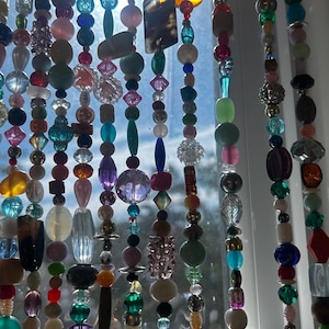 Handmade Rainbow Beaded Curtains (8 strands) afbeelding 3