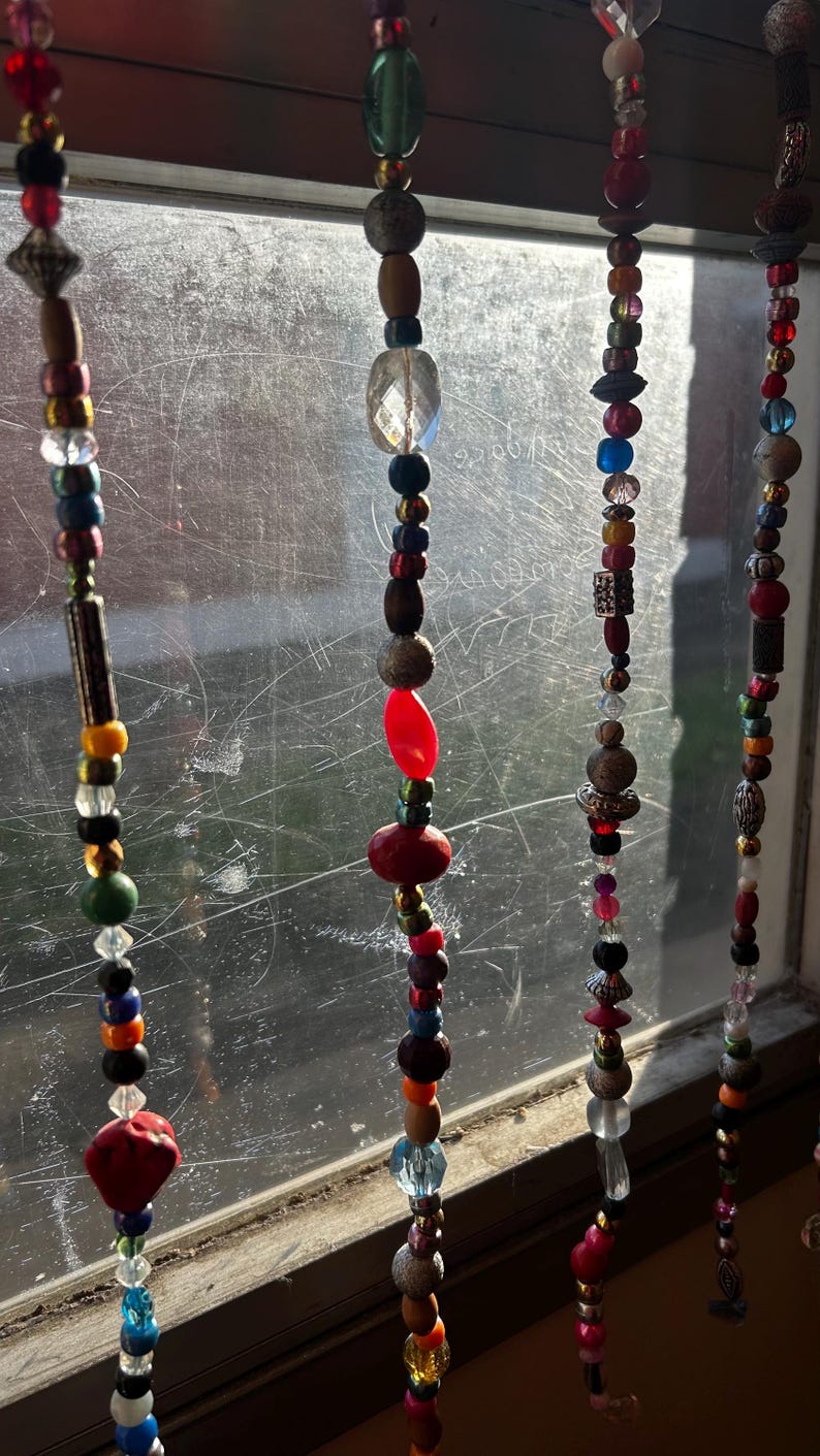 Handmade Rainbow Beaded Curtains (8 strands) afbeelding 9