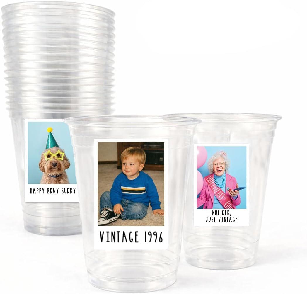 Personalized Photo Cups: Custom Birthday, Wedding, Graduation Party…
