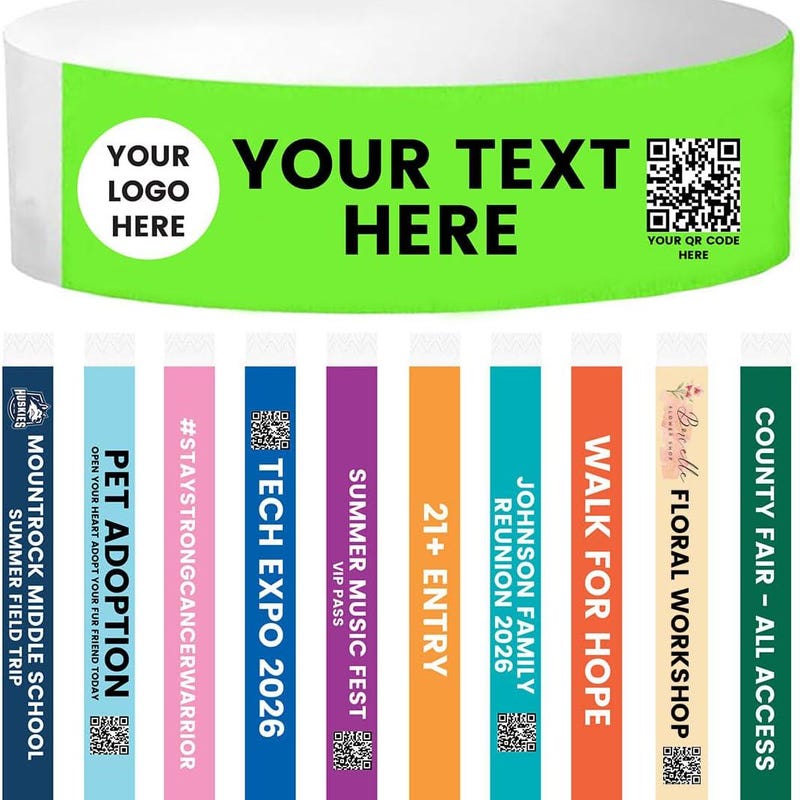 Custom Paper Event Wristbands - Etsy