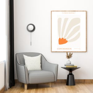 Copenhagen Flower Print Retro Design (Flower Market) / Digital Print / Poster / Scandinavia / Nordic / Minimalistic