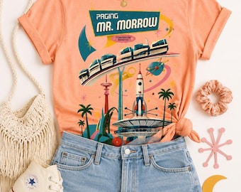 Retro Tomorrowland Rocketland T-Shirt | Vintage Space-Age Graphic Tee
