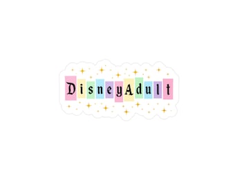 DisneyAdult Kiss-Cut Vinyl Aufkleber | Pastel Letter Block Sticker