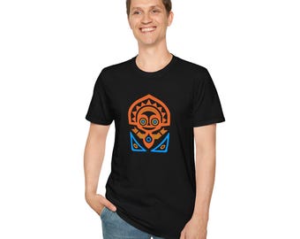 Polynesian Trash Can Logo T-Shirt | Retro Polynesian Tribal Design