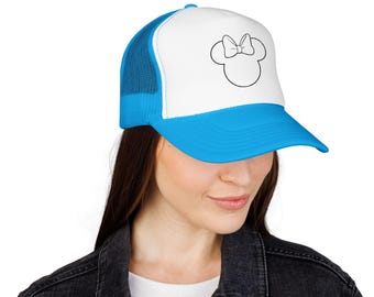 Minnie Mouse Silhouette Foam Trucker Hat | Bow Outline Cap