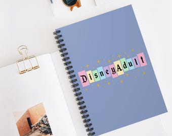DisneyAdult Spiralnotizbuch | Liniertes Journal, Druckbuchstaben in Pastell