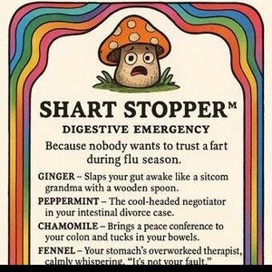Cartão de remédio herbal para impressão Shart Stopper - Chá engraçado para diarreia - Download digital em PDF - Brew You Apothecary