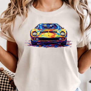 Van Gogh Lamborghini Mura T-Shirt: Artistic Car Art, Comfort Colors Tee