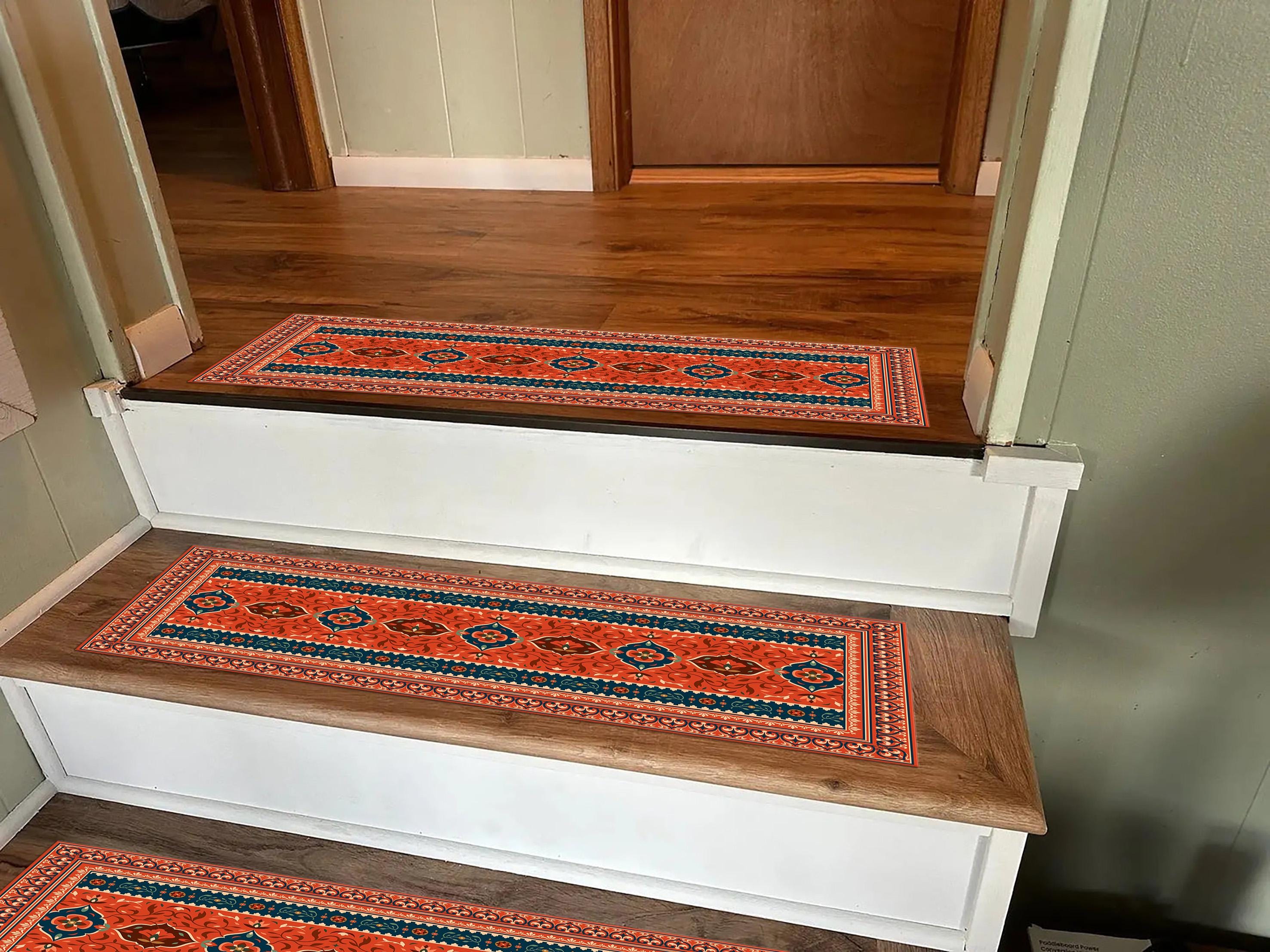 Stair Runner Rug, Cool Stair Tread Rug, Oriental Stair Mat, Nonslip ...